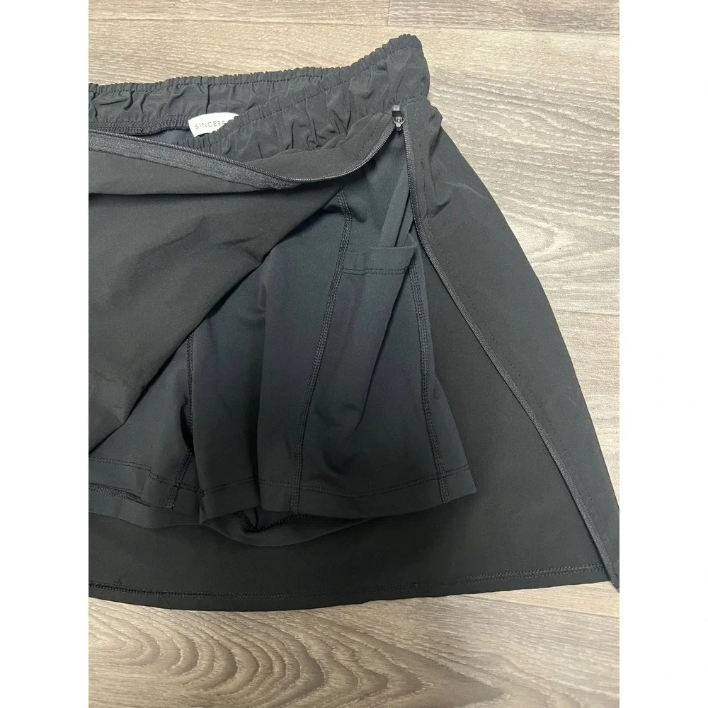 Sincerely Jules Skort‎ Athletic Running Lightweight Shorts Black Size L